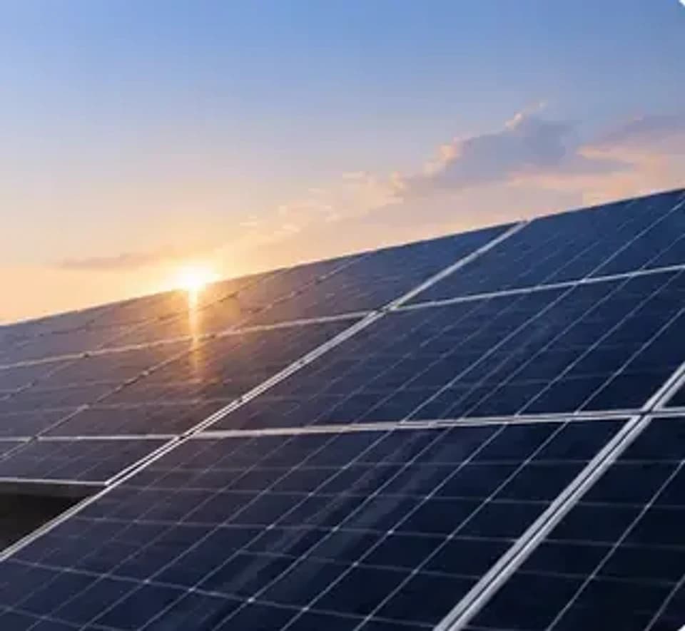 Solar photovoltaic array installed on site