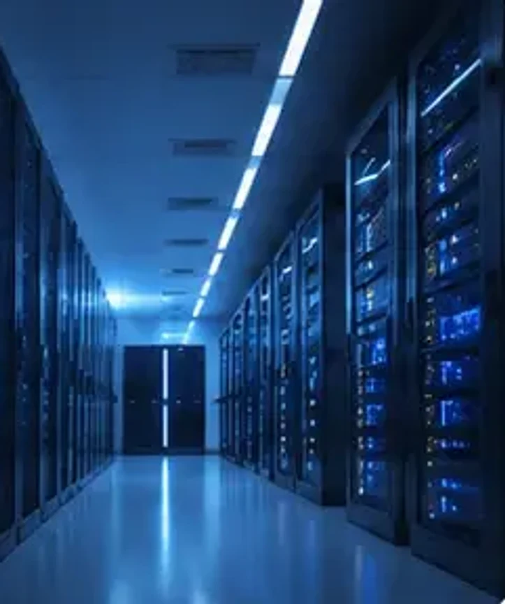 Structured network cabling inside a data center rack